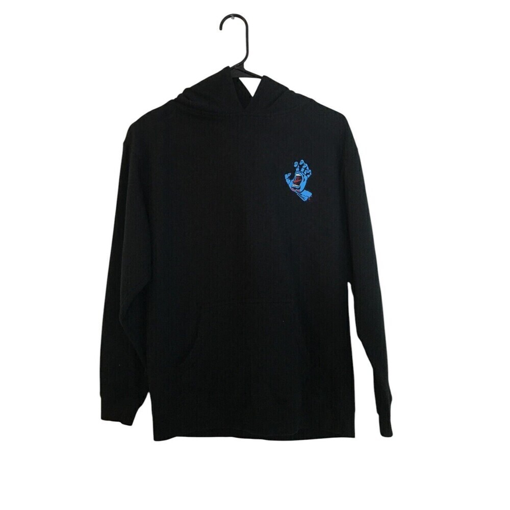 Santa Cruz Hoodie Women's Size Large Black Sweatshirt Screaming Hand